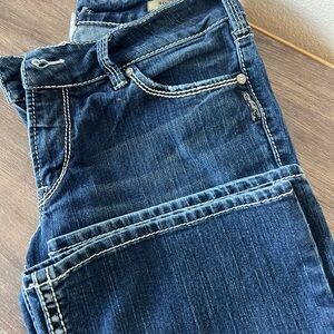 Women’s silver boot cut jeans